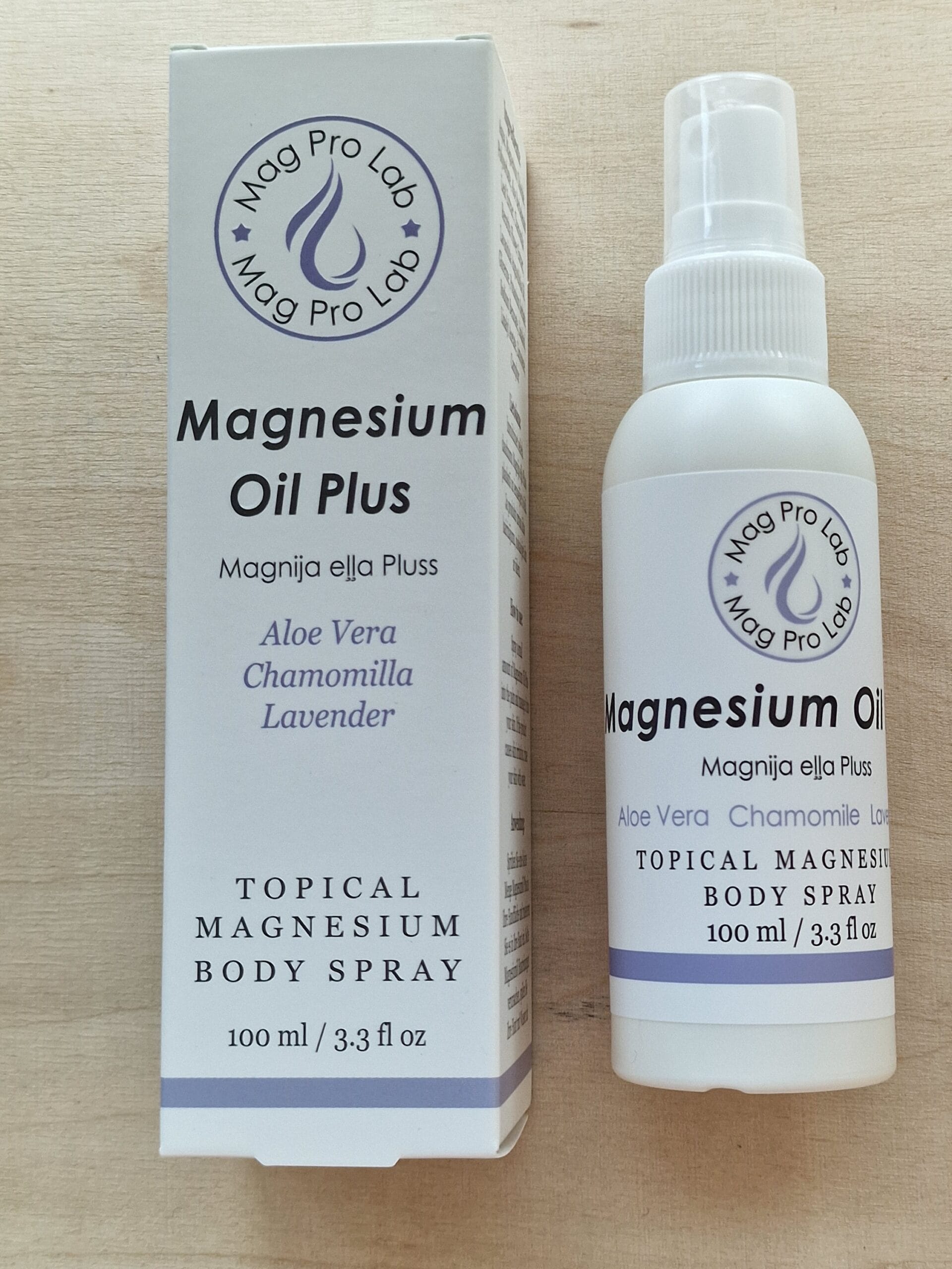 Magnesium oil for sleep with lavender, chamomile and aloe vera