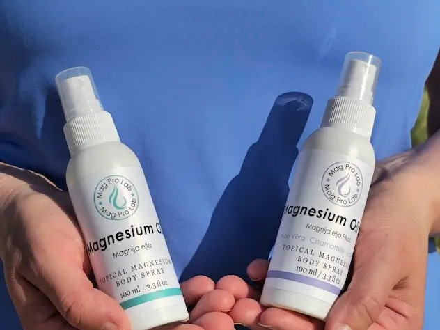 MagPro Lab Magnesium Oil & Magnesium Oil Plus MagPro Lab Magnesium Oil Original and Magnesium Oil Plus with Aloe Vera, Chamomile & Lavender | Original magnija eļļa un Magnija eļļa Pluss