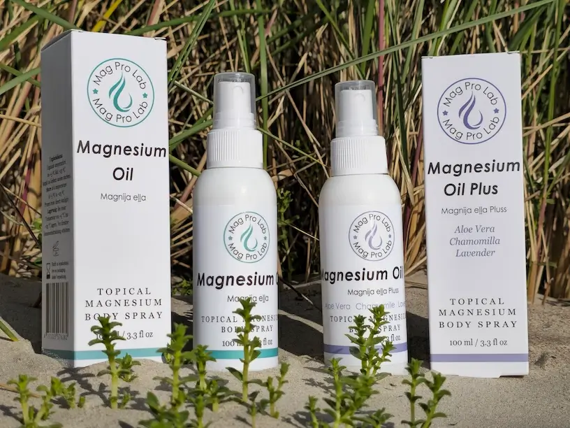 MagPro Lab Premium Magnesium Oils | Latvijā radītas magnija eļļas Premium topical magnesium body sprays by MagPro Lab made in Latvia | Latvijā izstrādātas MagPro Lab magnija eļļas