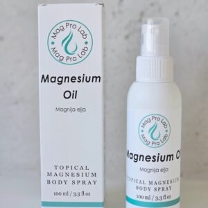 MagPro Lab Magnesium Oil spray Bottle and Retail Box | Magnija eļļa ar iepakojumu